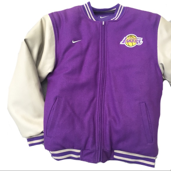 nike lakers varsity jacket